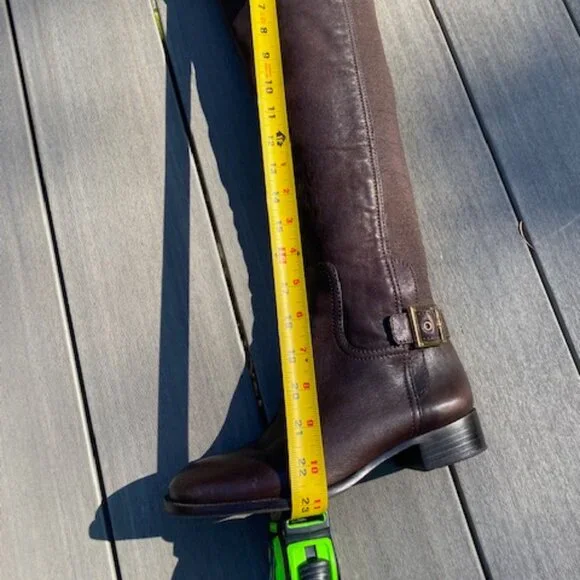 REDUCED Tory Burch Jack Landed Elastic & Leather Over The Knee Riding Boots 7 - Picture 4 of 12